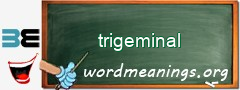 WordMeaning blackboard for trigeminal